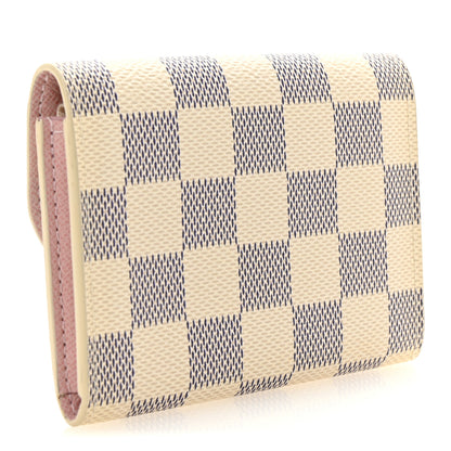 Louis Vuitton Damier Azur Rosalie Coin Purse Rose Ballerine 3 of 6
