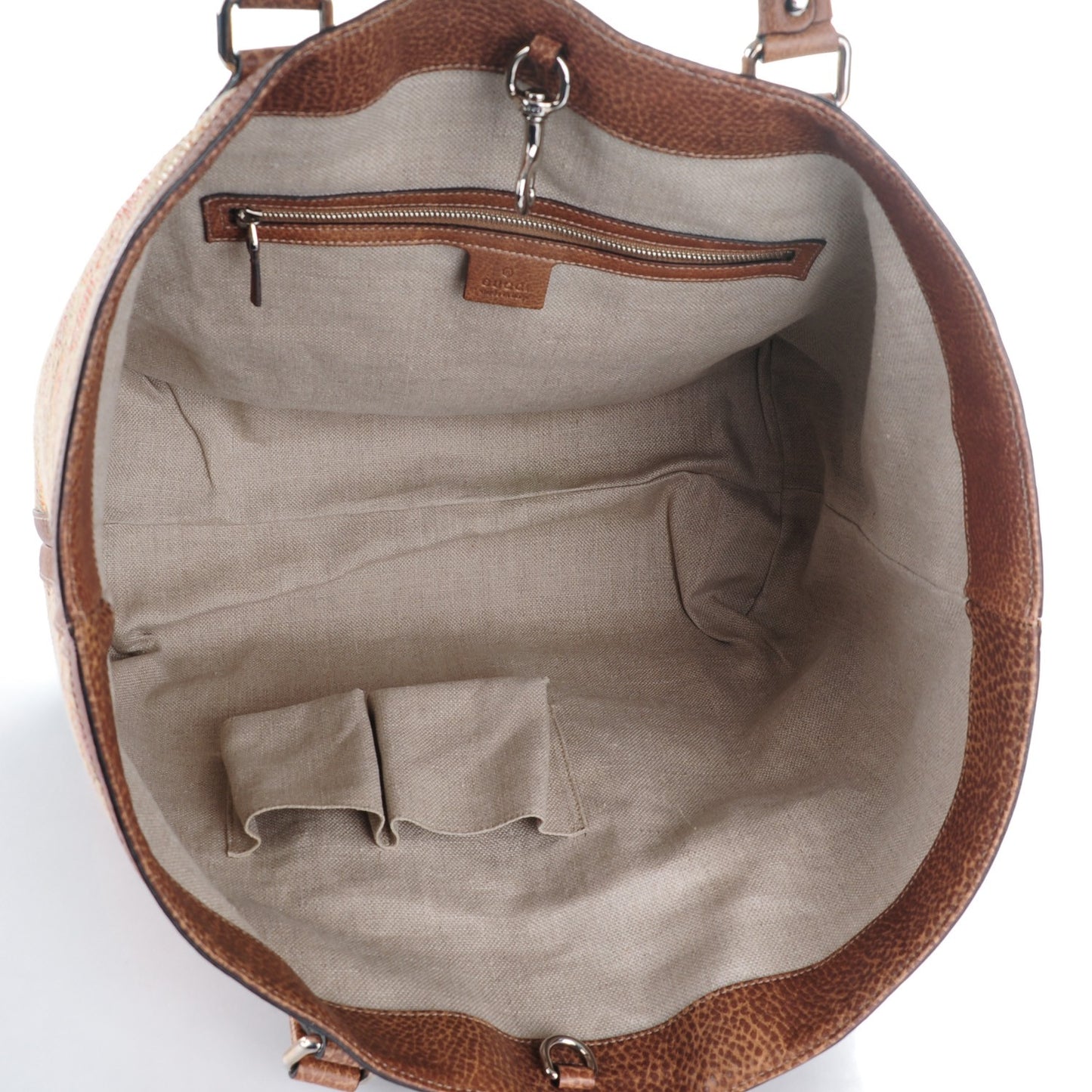 Straw Libeccio Monogram Large Sunset Tote Multicolor