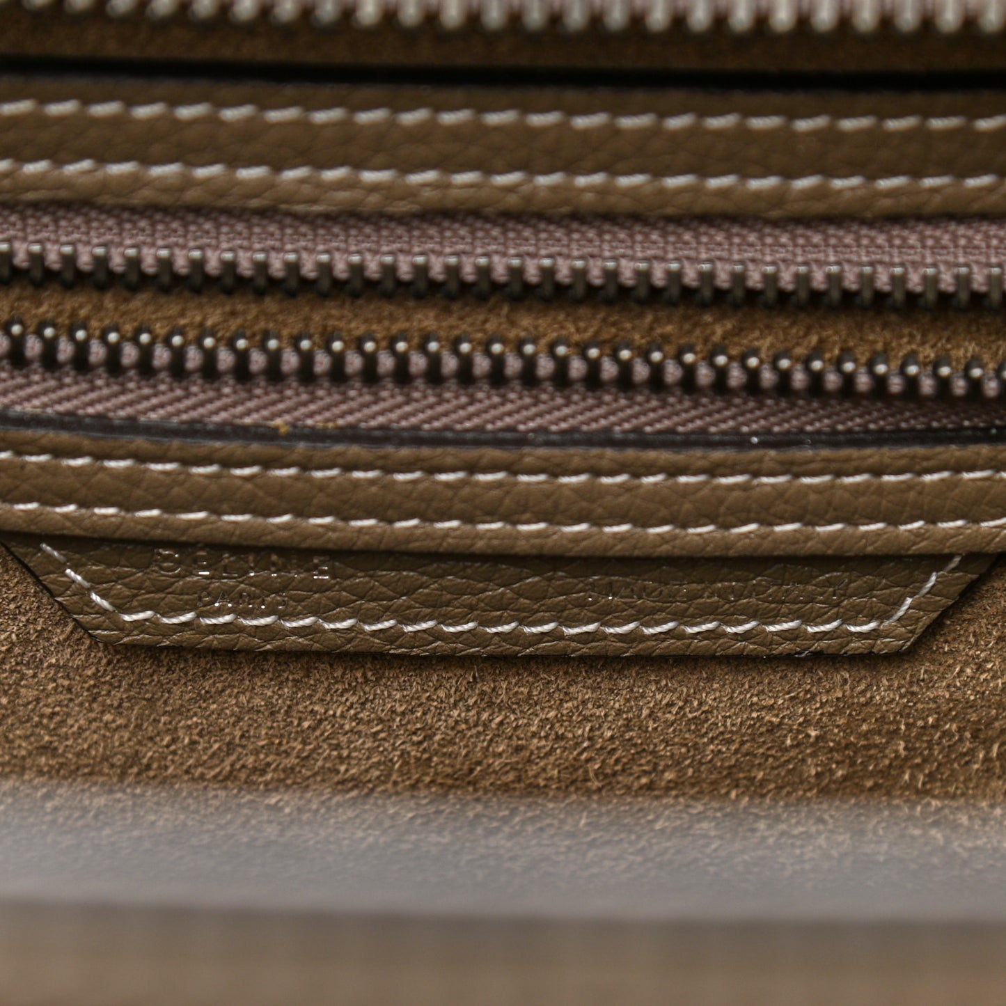 Drummed Calfskin Micro Luggage Souris