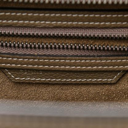 Celine Drummed Calfskin Micro Luggage Souris 7 of 11