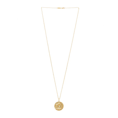 Jennifer Meyer 18K Yellow Gold Diamond Good Luck Pendant Necklace 2 of 5