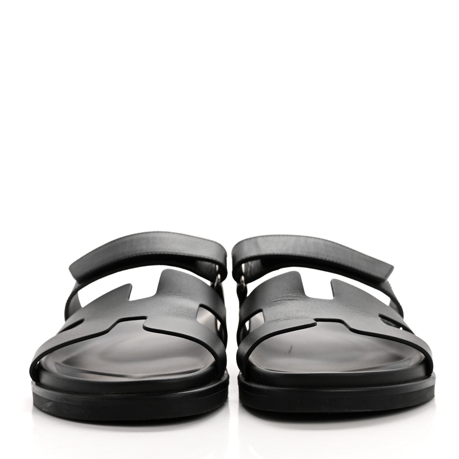 Hermes Calfskin Womens Chypre Sandals 41 Black 2 of 10