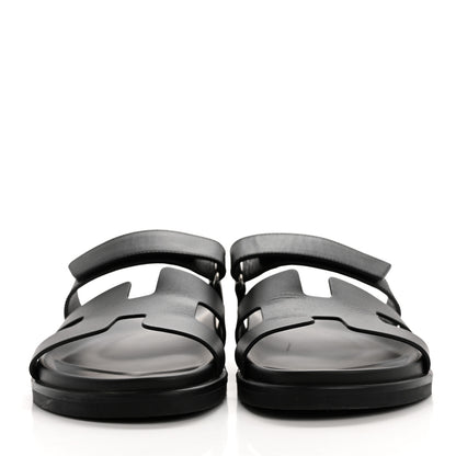 Hermes Calfskin Womens Chypre Sandals 41 Black 2 of 10