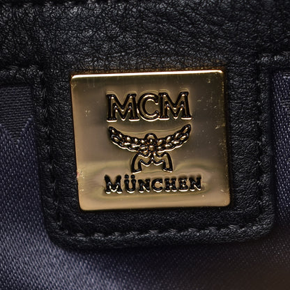 MCM Visetos Studded Medium Stark M Backpack Black 7 of 15