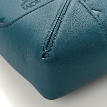 MCM Calfskin Ottomar Monogram Medium Klara Shoulder Bag Blue 7 of 8