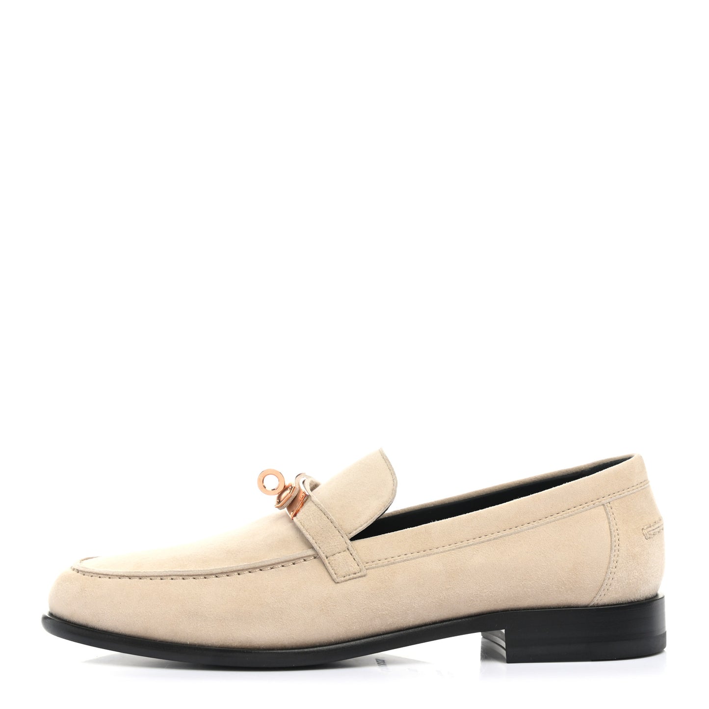 Suede Goatskin Womens Destin Loafer 38 Blanc Gomme