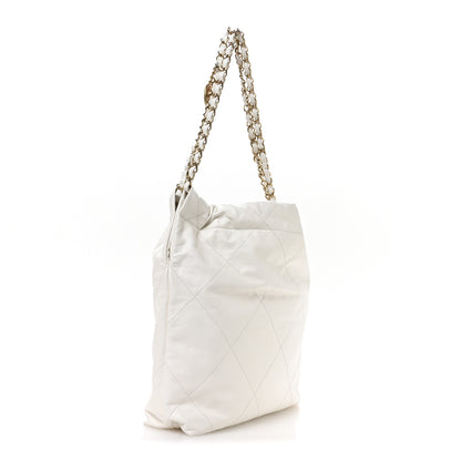 Chanel Shiny Calfskin Quilted Small Chanel 22 White 4 of 11