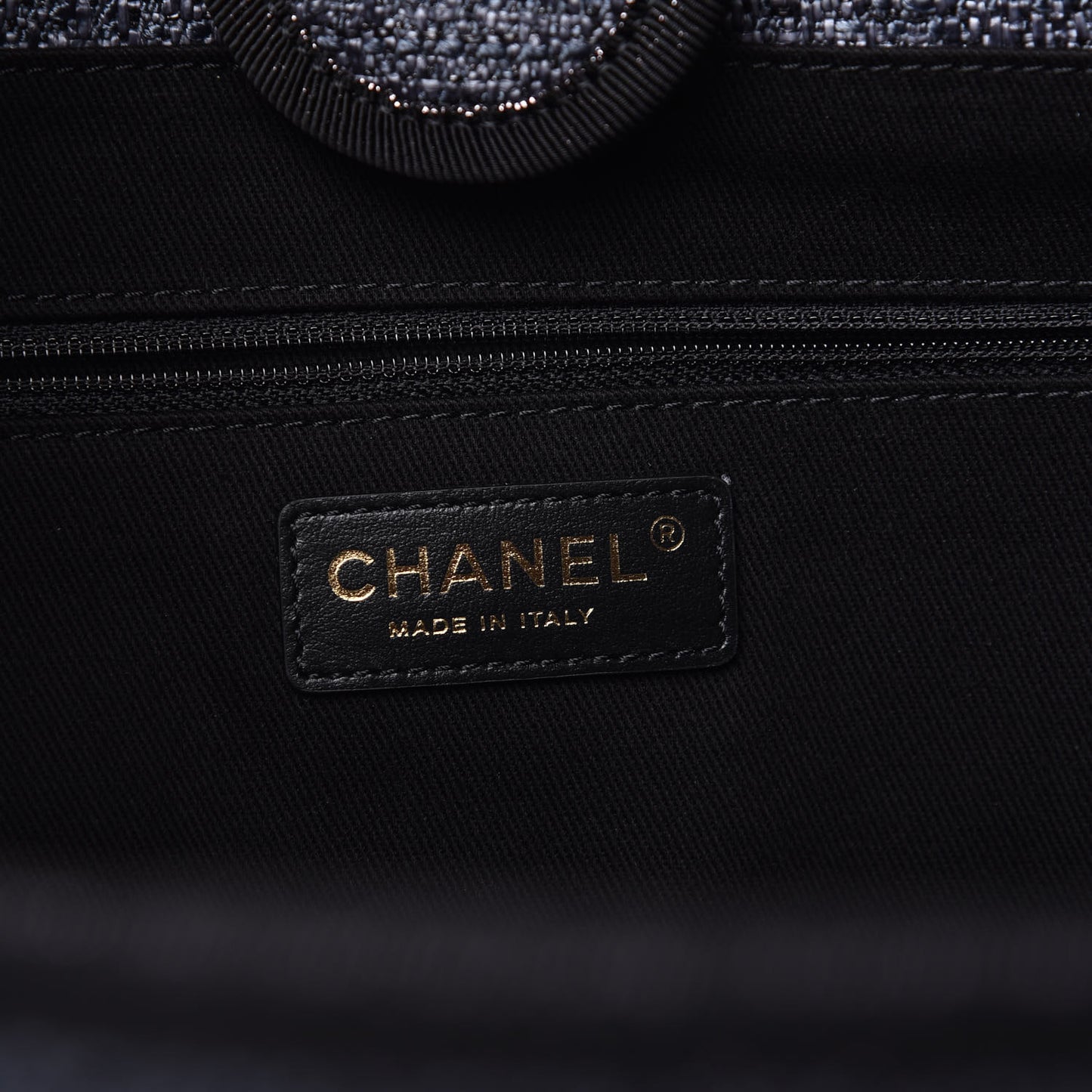 Lurex Boucle Small Deauville Tote Black