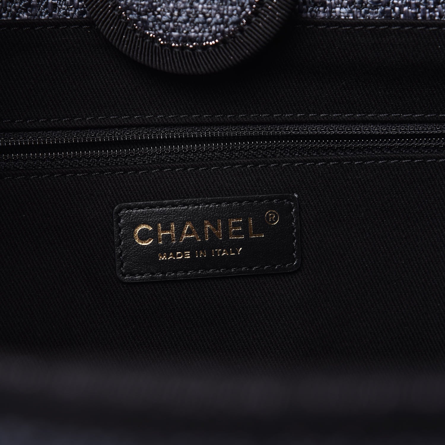 Chanel Lurex Boucle Small Deauville Tote Black 6 of 10