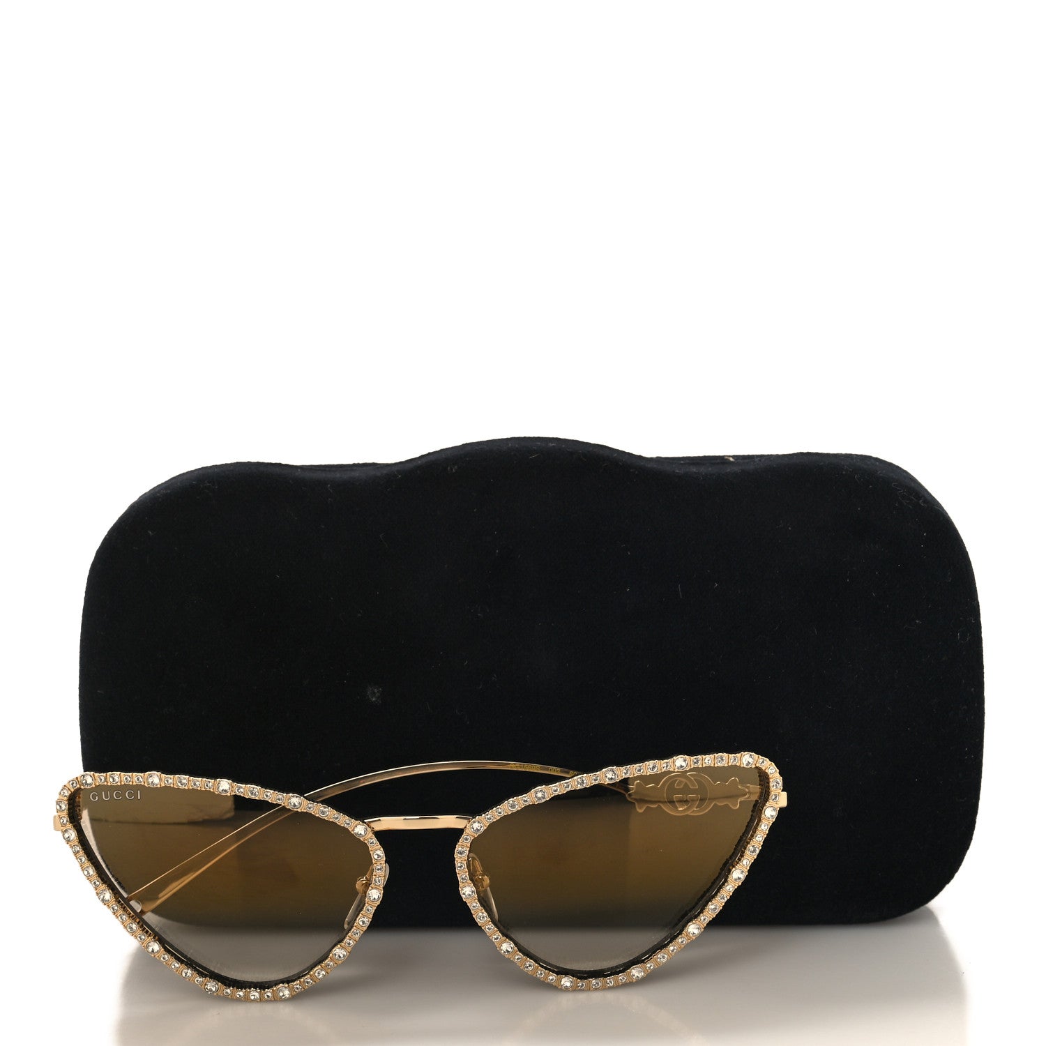 Gucci Crystals Cat Eye Sunglasses GG1569S Gold 9 of 9