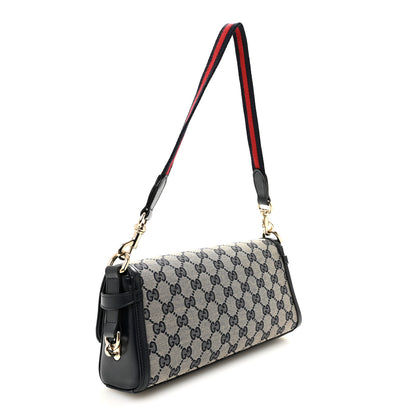 Gucci GG Monogram Small Luce Shoulder Bag Beige Blue 3 of 10