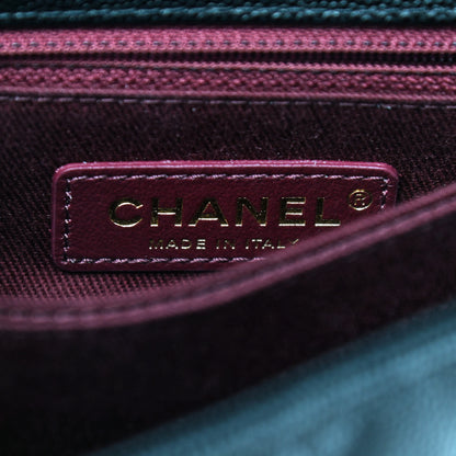 Chanel Caviar Lizard Embossed Chevron Quilted Mini Coco Handle Flap Black 8 of 9