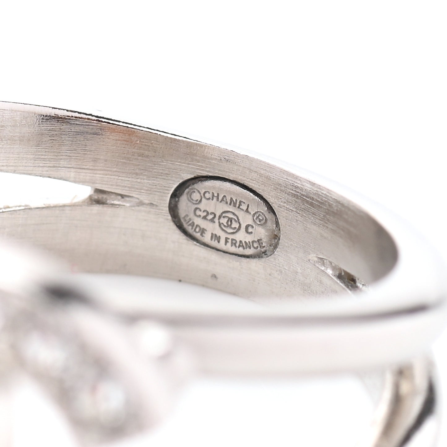 Crystal CC Ring 54 Silver