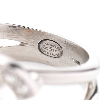 Chanel Crystal CC Ring 54 Silver 4 of 5