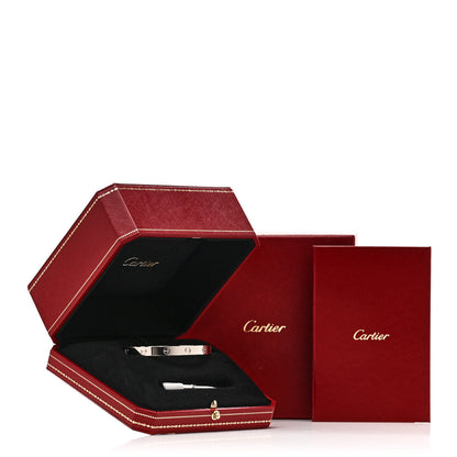 Cartier 18K White Gold LOVE Bracelet 17 9 of 9