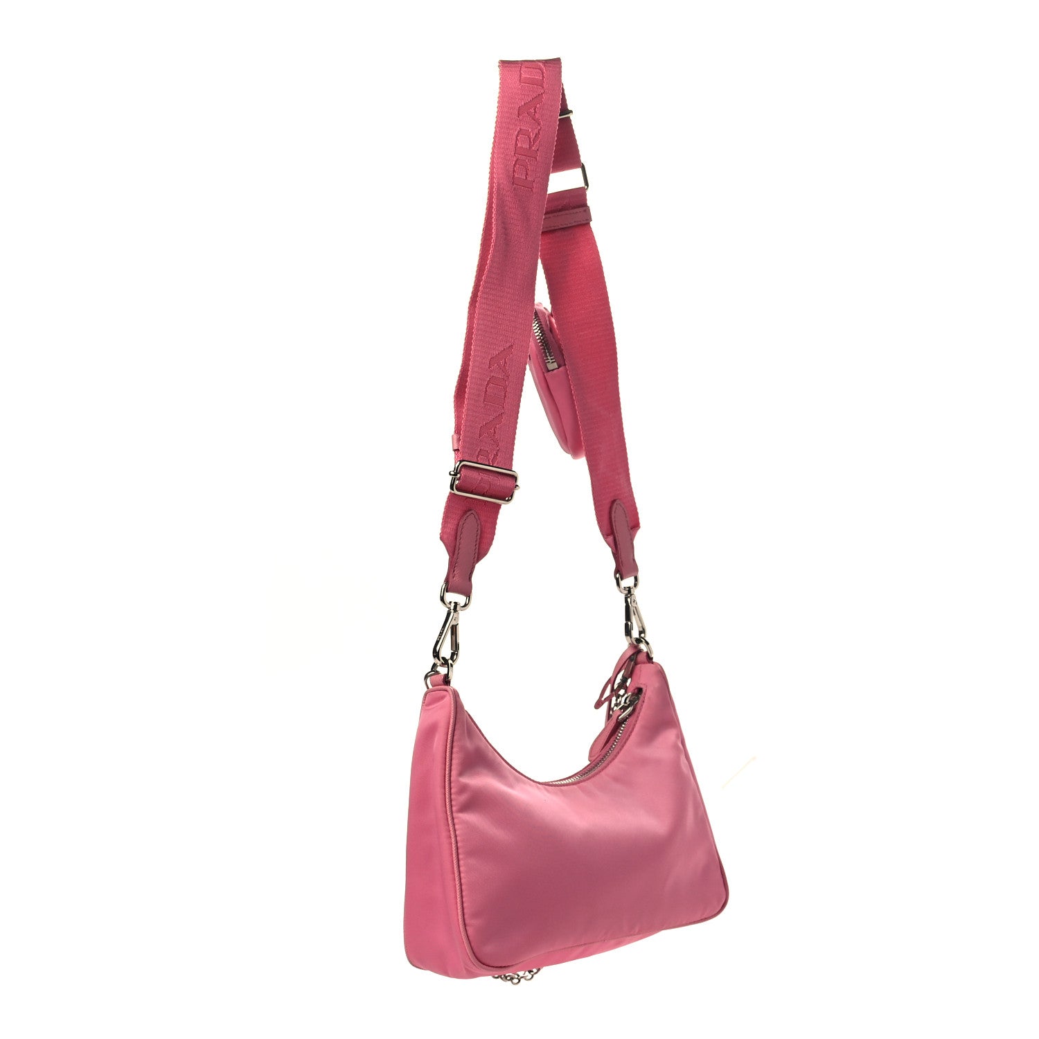 Prada Nylon Re-Edition 2005 Shoulder Bag Begonia 3 of 9
