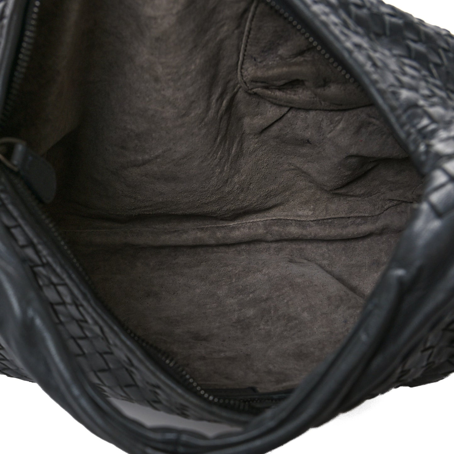 Nappa Intrecciato Medium Belly Veneta Hobo Grey