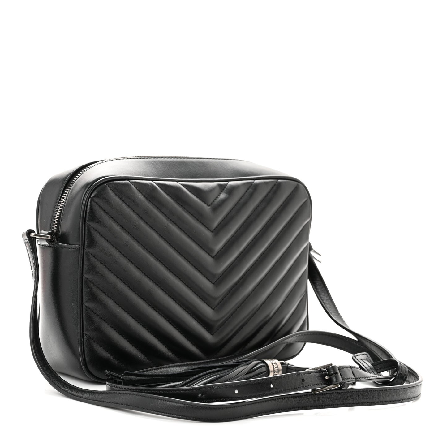 Calfskin Matelasse Monogram Lou Camera Bag Black