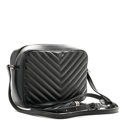 Saint Laurent Calfskin Matelasse Monogram Lou Camera Bag Black 3 of 11
