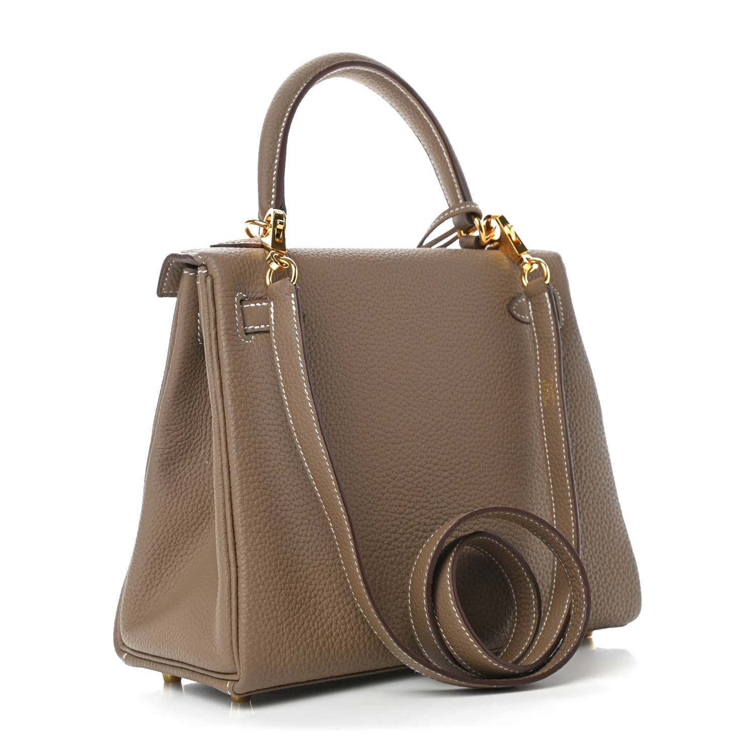 Hermes Togo Kelly Retourne 25 Etoupe 3 of 11