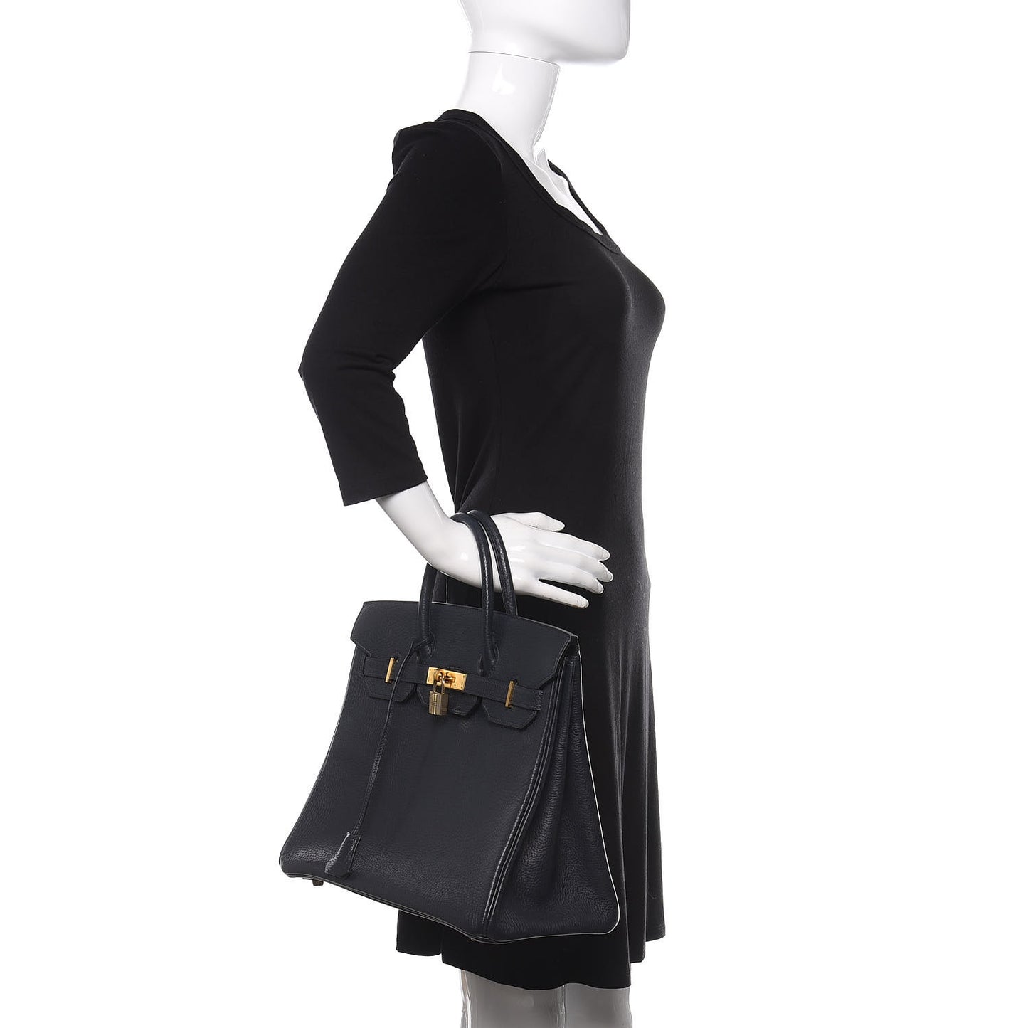 Taurillon Clemence HAC Birkin 32 Bleu Indigo