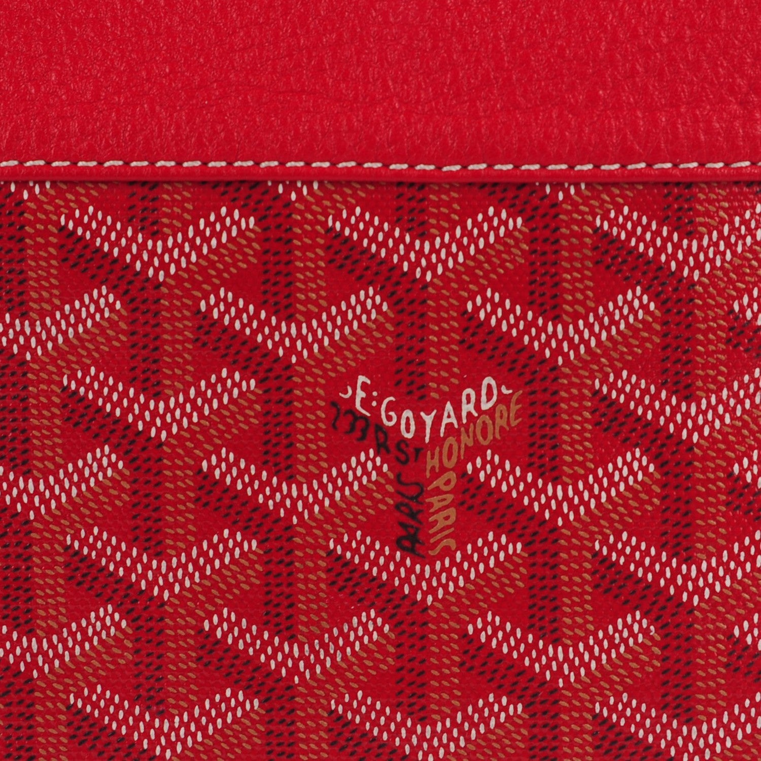 Goyard Goyardine Grenadines Hobo Red 10 of 11