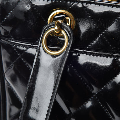 Chanel Patent Quilted Shoulder Bag Black 22 of 39