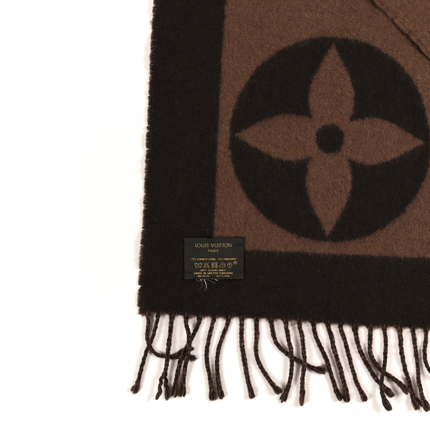 Lambswool Angora Cardiff Scarf Brown