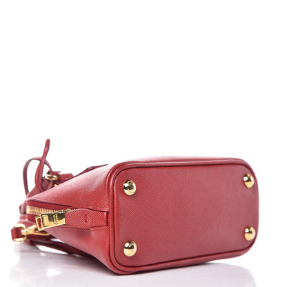 Prada Saffiano Lux Mini Promenade Tote Fuoco 23 of 26