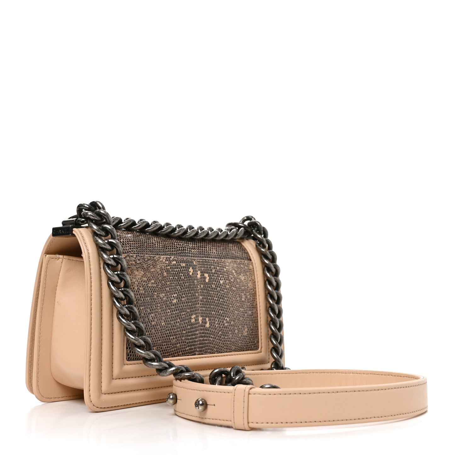 Lizard Calfskin Small Boy Flap Pink