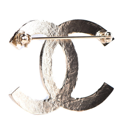 Chanel Quilted CC Brooch Light Gold 3 of 5