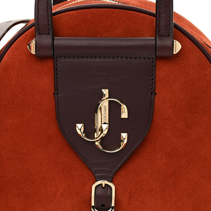 Jimmy Choo Suede Small Varenne Bowling Bag Brown 7 of 9