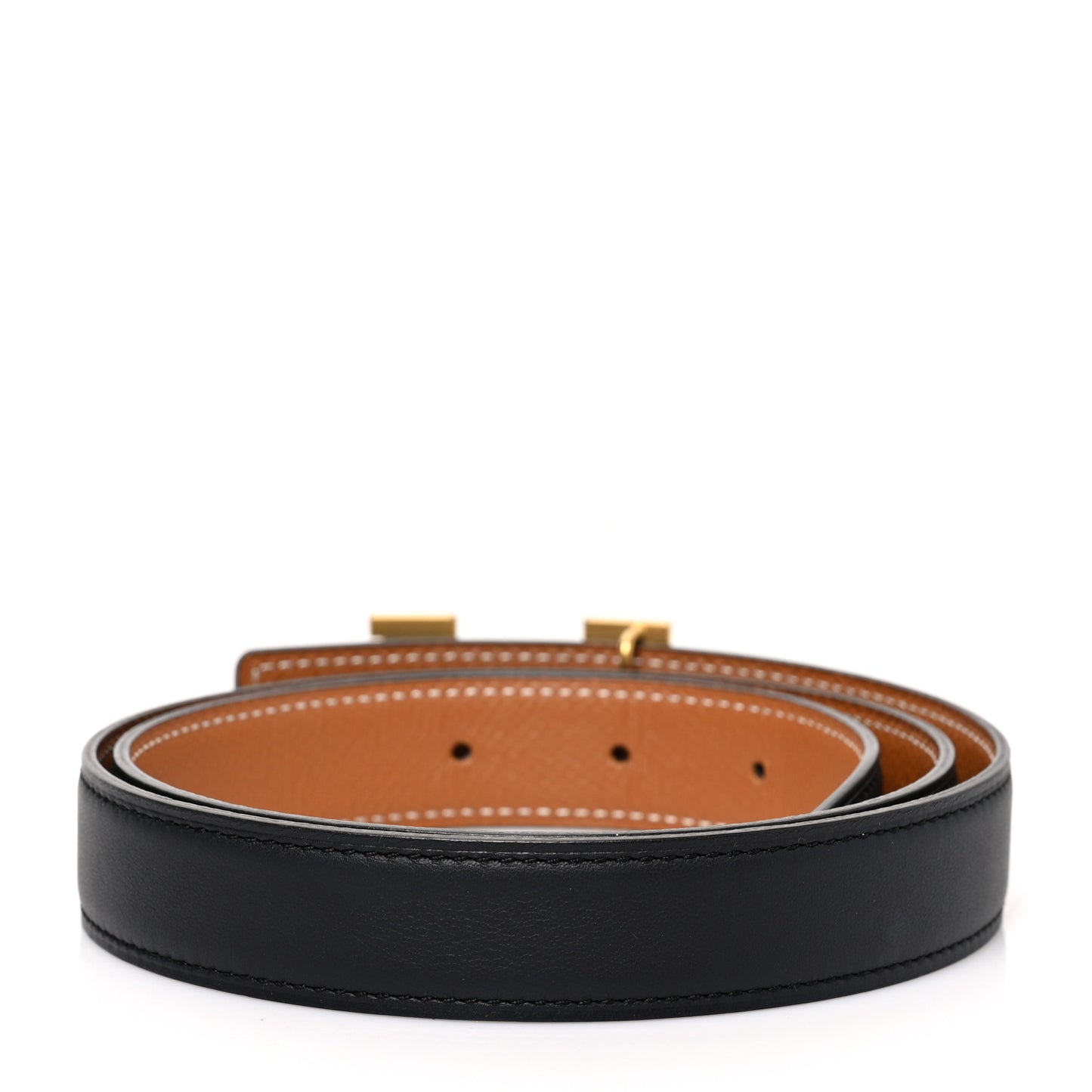 Swift Epsom 24mm Mini H Belt 80 32 Black Gold
