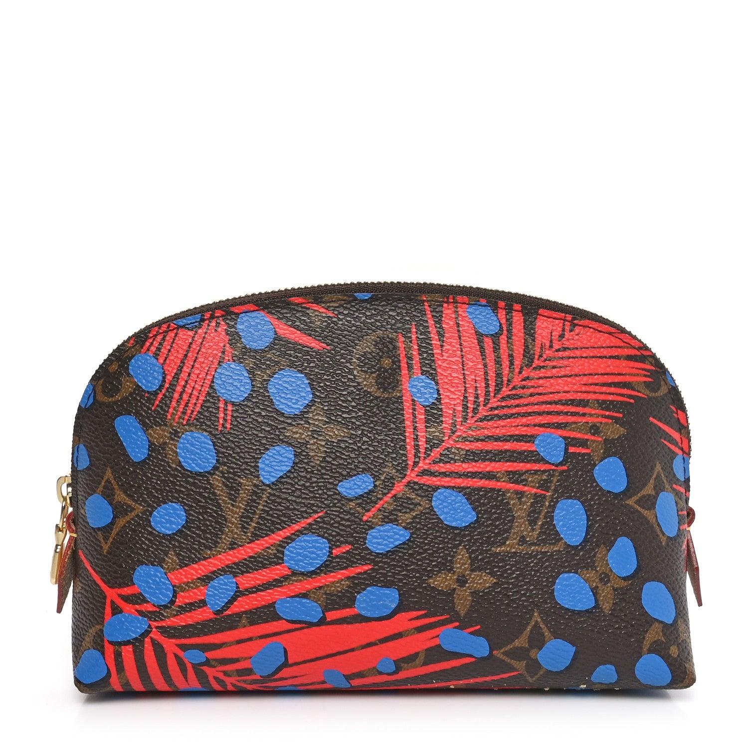 Louis Vuitton Monogram Jungle Dots Cosmetic Pouch Coquelicot Denim 1 of 9
