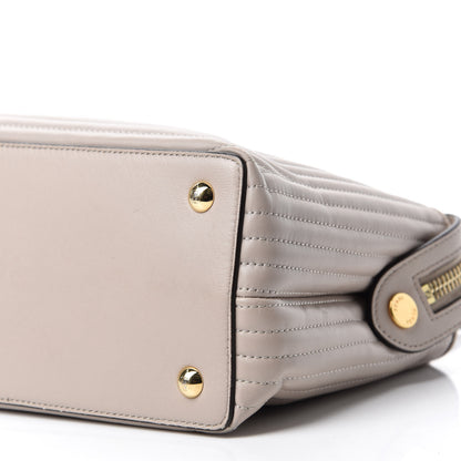 Fendi Shiny Nappa Trapuntata Chain Small DotCom Click Chain Satchel Grigio Polvere 7 of 11