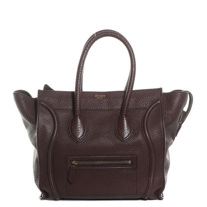 Celine Pebbled Calfskin Mini Luggage Chocolate 1 of 9