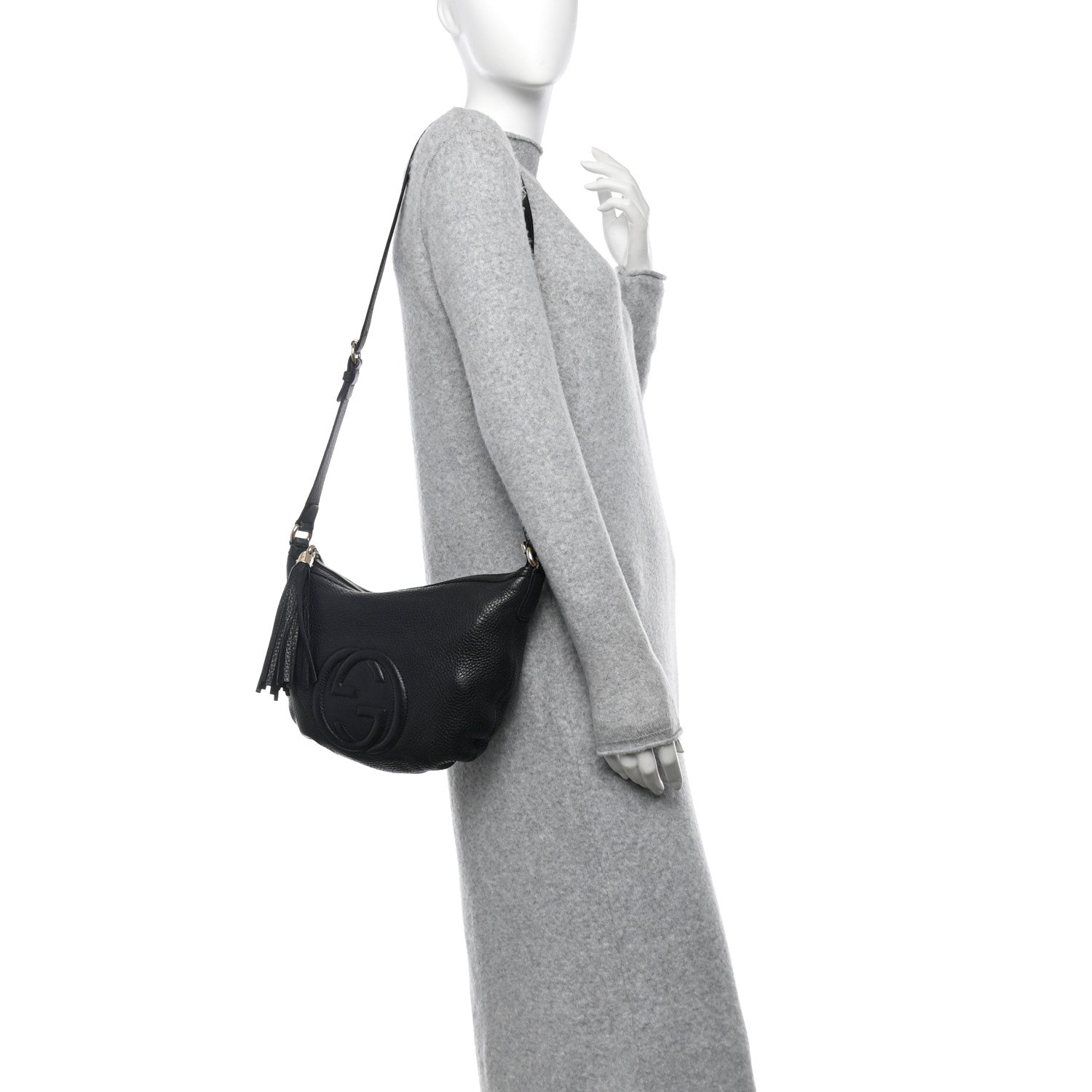 Gucci Pebbled Calfskin Small Soho Hobo Black 2 of 12