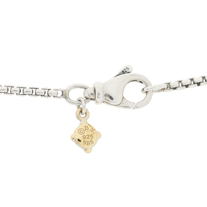 David Yurman Sterling Silver 18K Yellow Gold Diamond Moon and Star Amulet Pendant Necklace 5 of 6