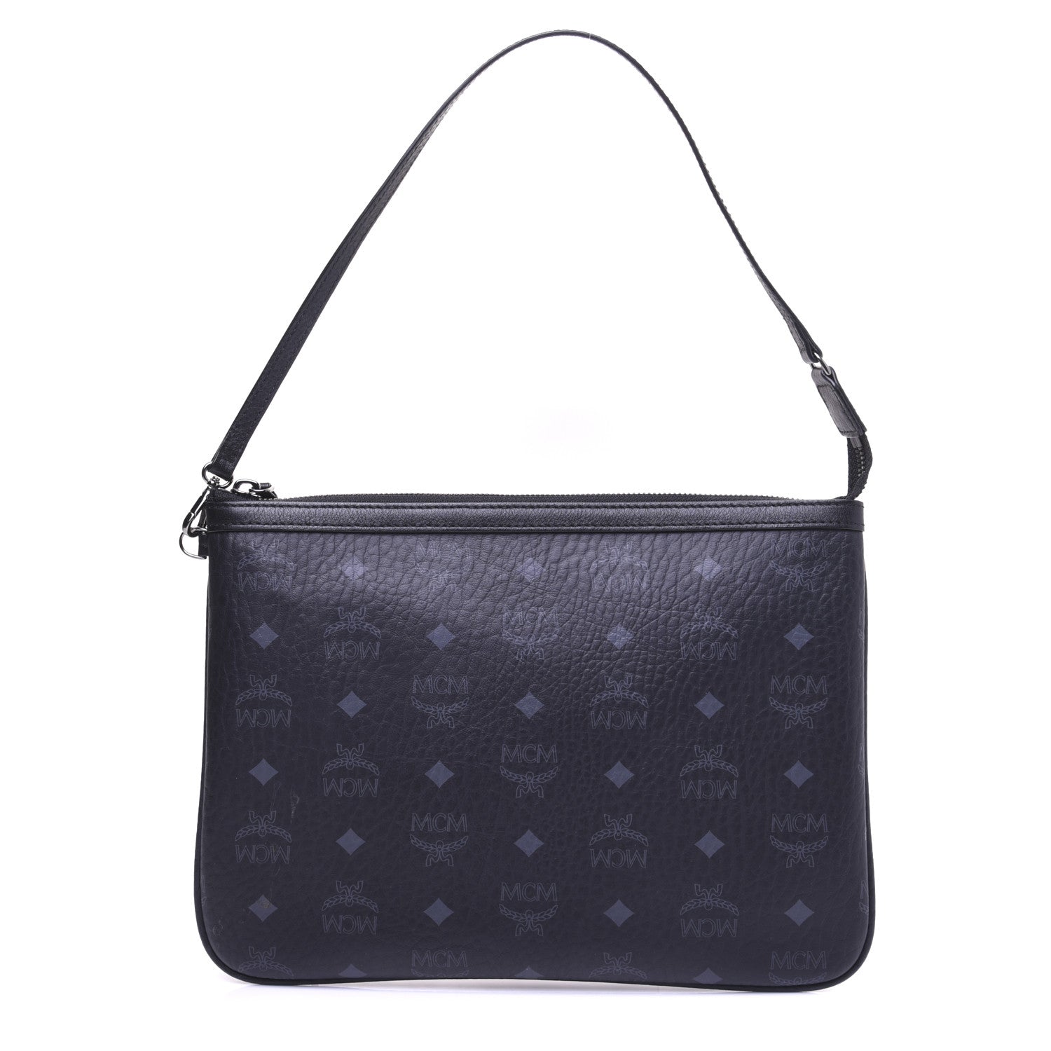 MCM Visetos Liz Shopper Tote Pouch Black 1 of 10