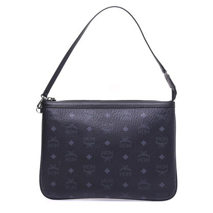 MCM Visetos Liz Shopper Tote Pouch Black 1 of 10