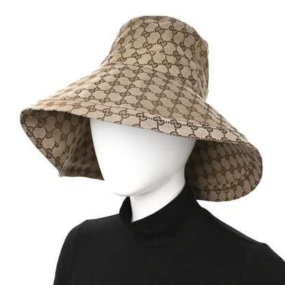 Gucci Monogram Wide Brim Hat S 56 Beige 2 of 10