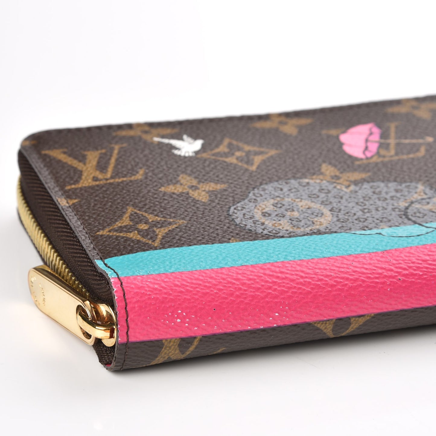 Monogram 2015 Christmas Animation Zippy Wallet Hibiscus