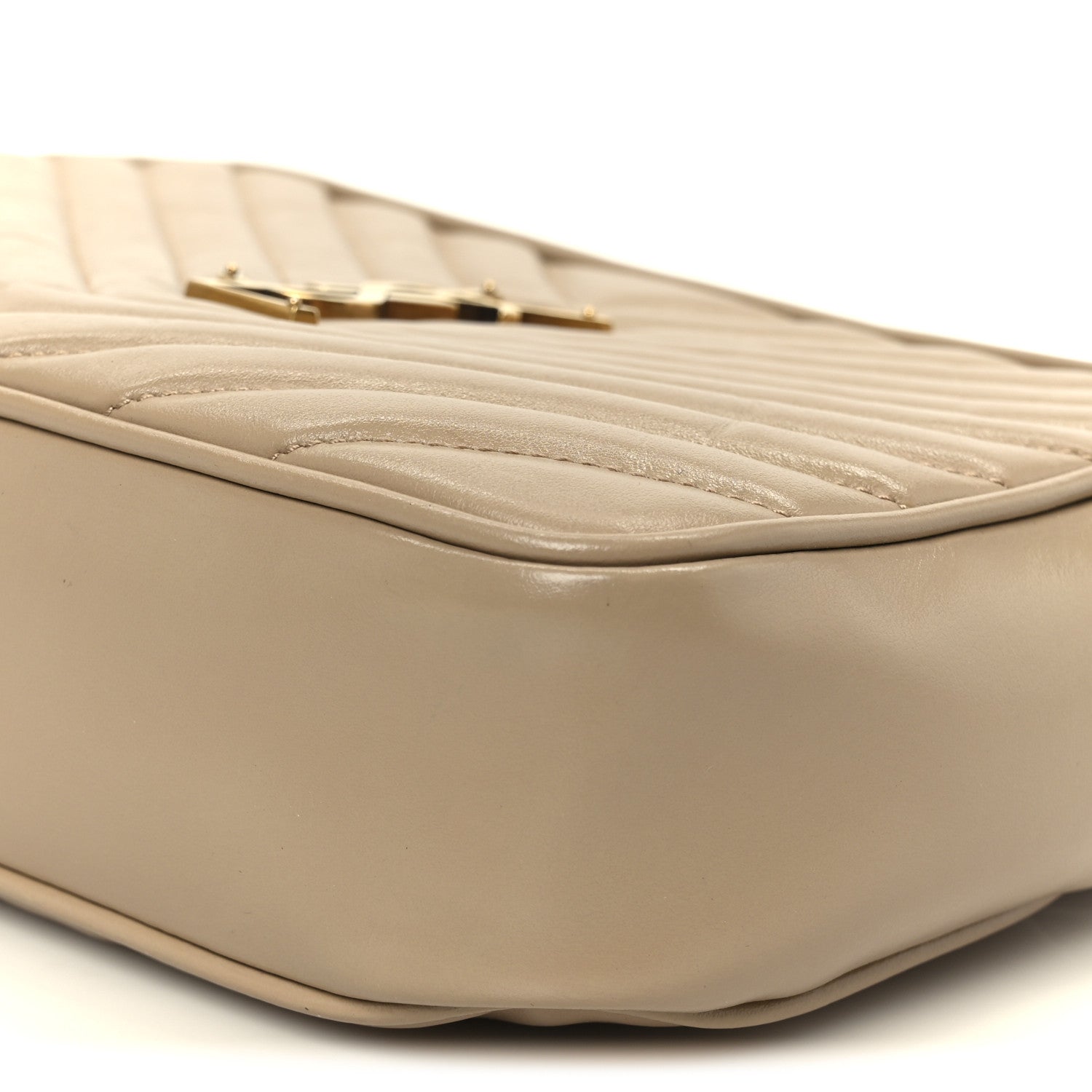 Saint Laurent Calfskin Matelasse Monogram Lou Camera Bag Dark Beige 10 of 10