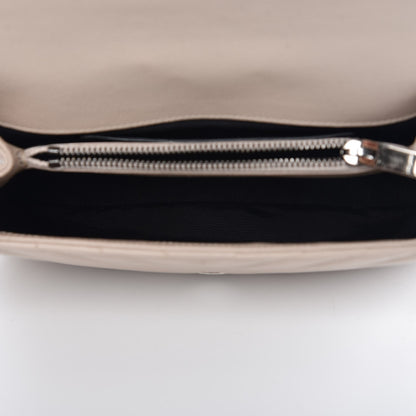 Saint Laurent Sheepskin Matelasse Chevron Monogram Medium College Bag Rose Antic 5 of 7