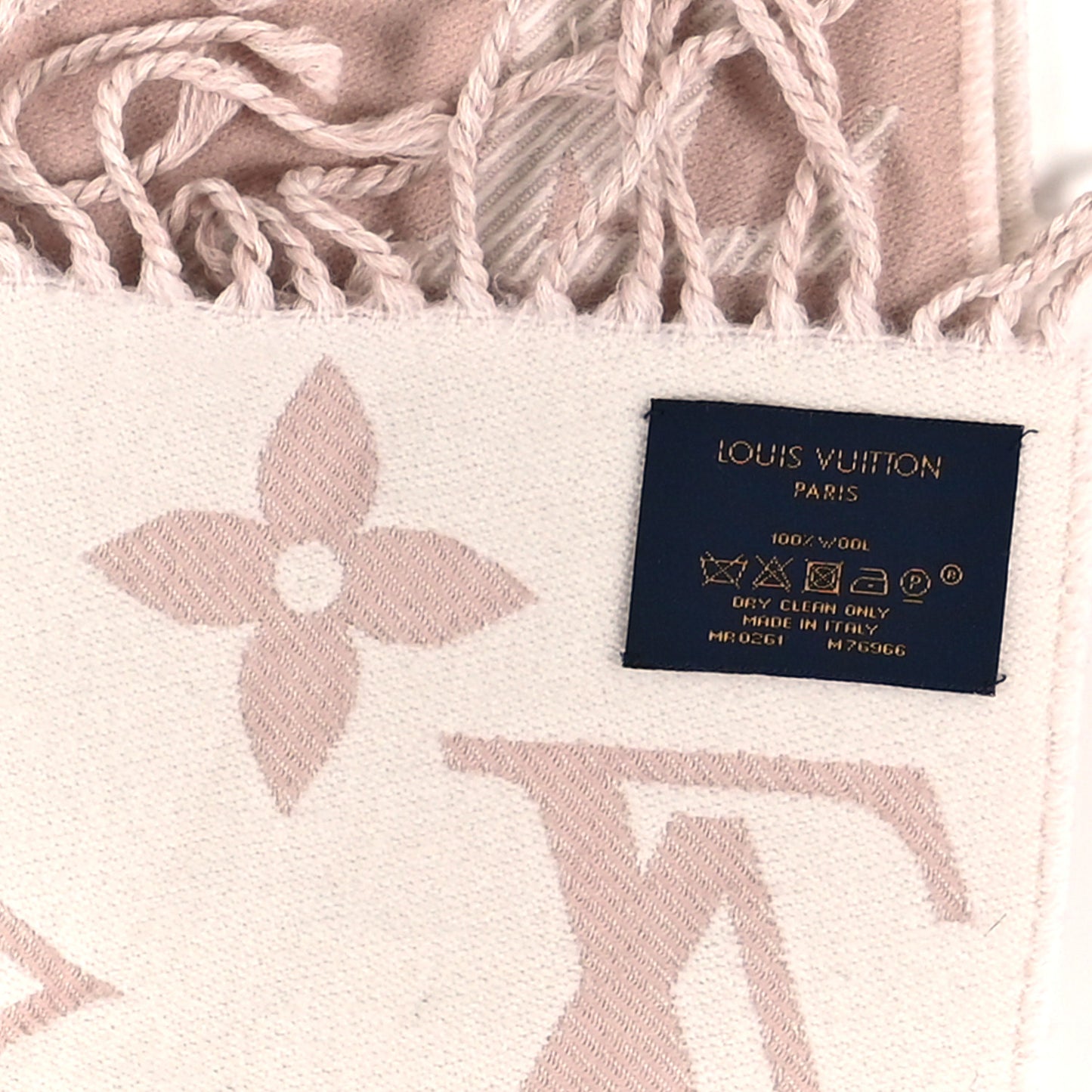 Wool Monogram Simply LV Scarf Beige