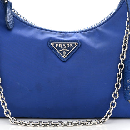 Prada Nylon Re-Edition 2005 Shoulder Bag Indaco 9 of 15
