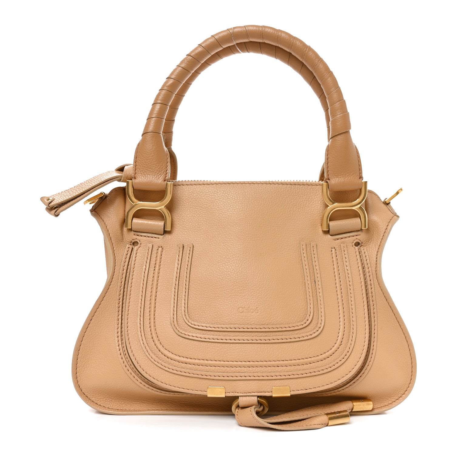 Chloe Calfskin Small Marcie Satchel Milky Brown 1 of 10