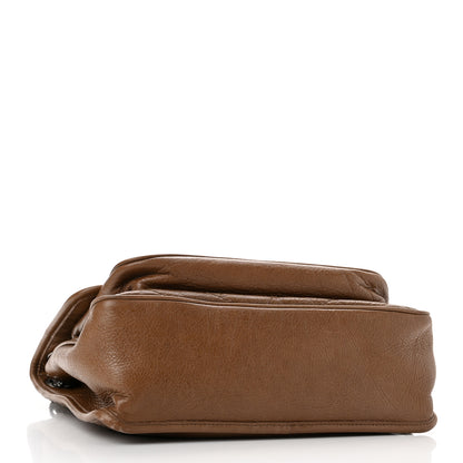 Saint Laurent Crinkled Calfskin Matelasse Monogram Medium Niki Chain Satchel Tan Brown 4 of 10