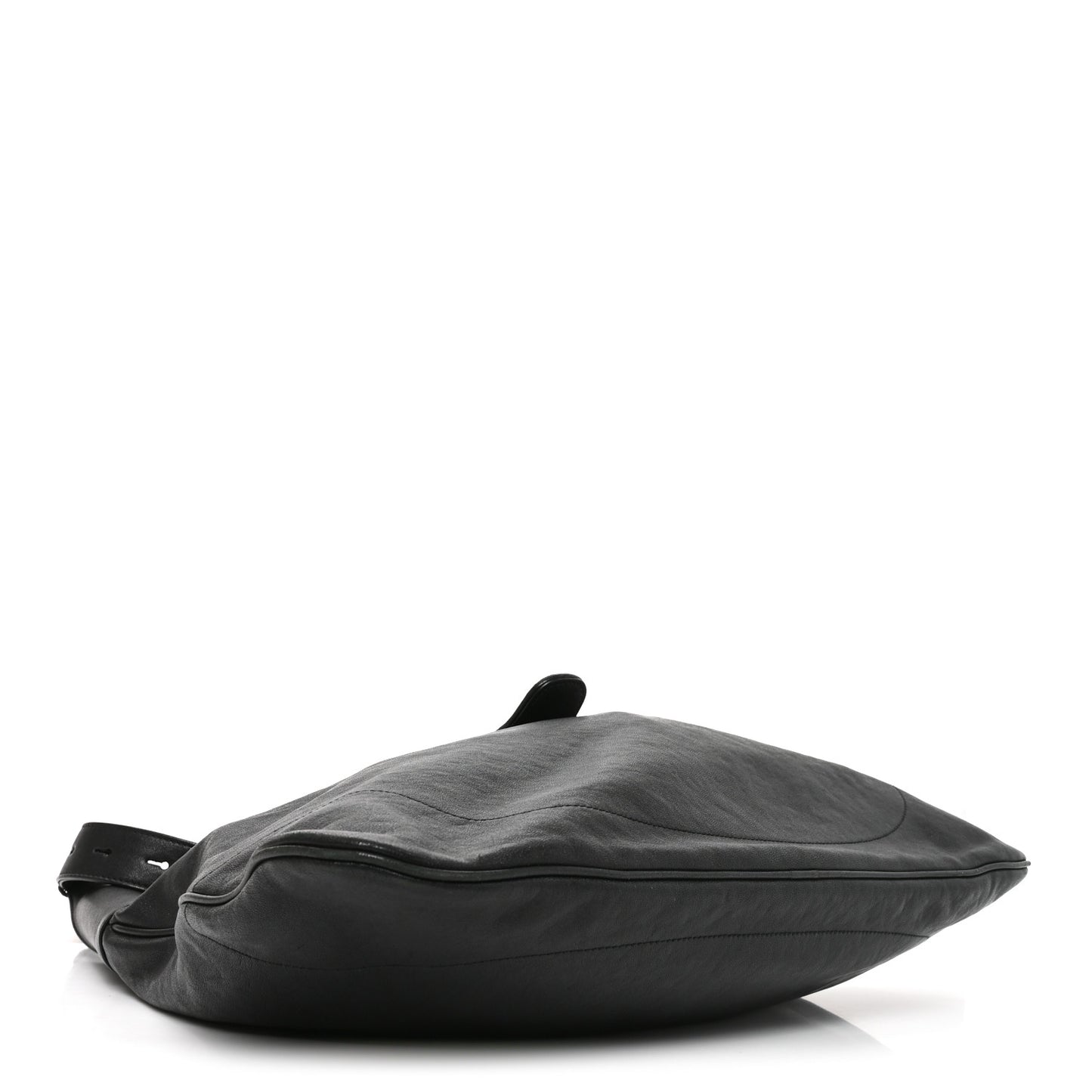 Goatskin Monochrome Large Aphrodite Shoulder Bag Black