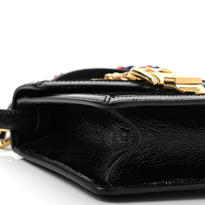 Gucci Velvet GG Monogram Mini Sylvie Top Handle Bag Black 10 of 11